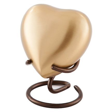 Abel Funeral Urn Brushed Bronze Heart